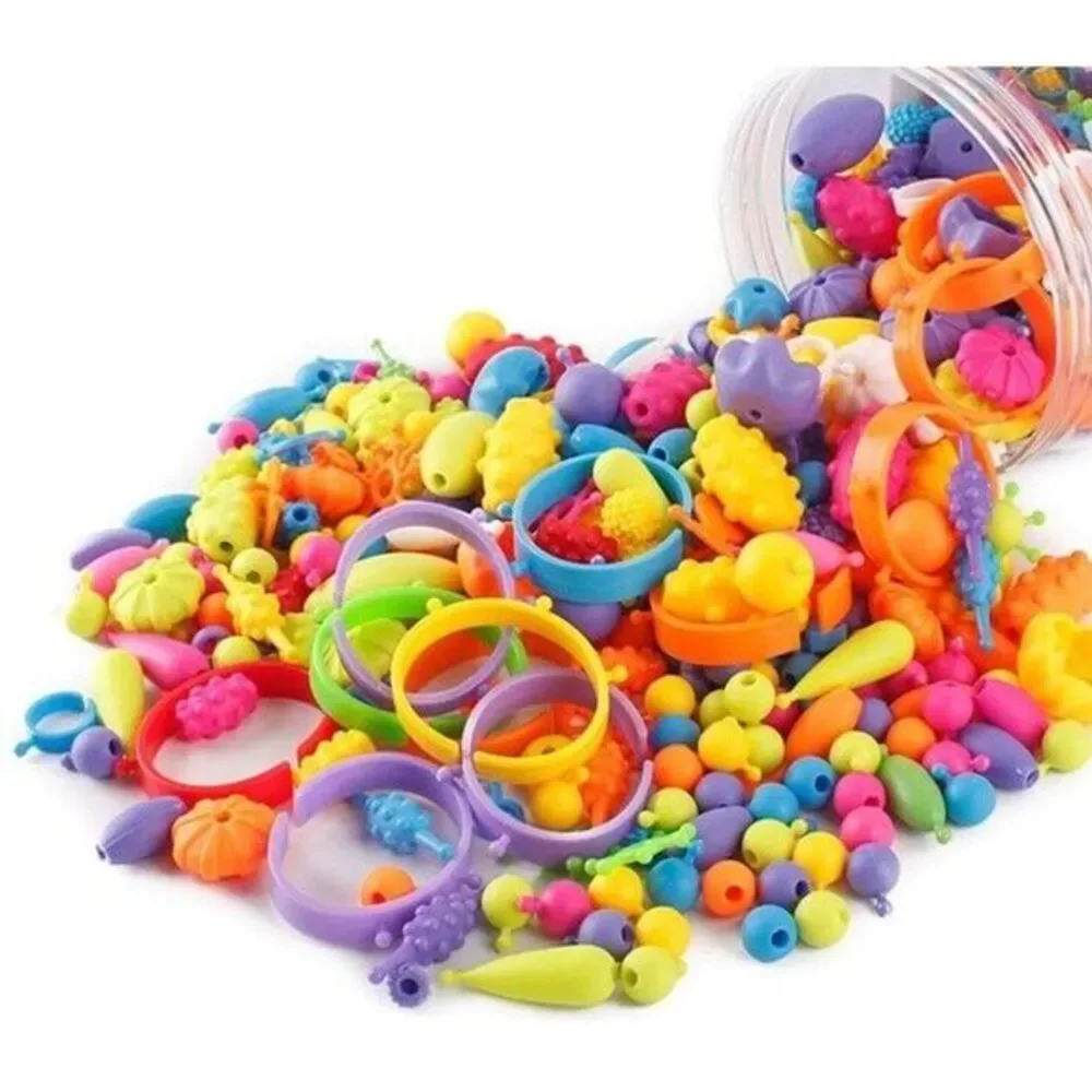 Multi-Color Interlocking Beads Assorted Sizes & Colors Create Assemble Kids‎